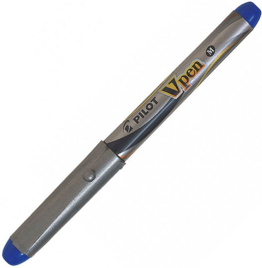 Pilot VPEN Writing Pen Medium 0.5mm Gray with Blue Ink and with 3 Replacement Nibs