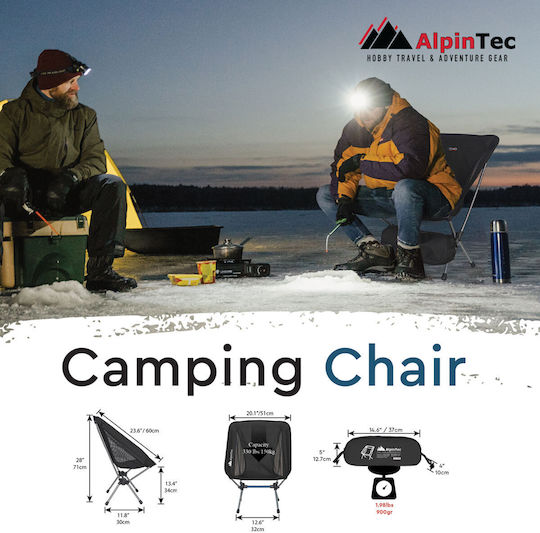 AlpinPro Strong Chair Beach Aluminium Green 54x31x71cm