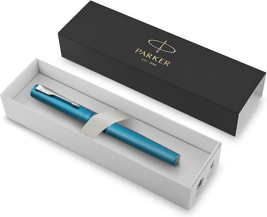 Parker Vector XL Анталактически Връх на Писалка Medium Син от Алуминий с Червен Мастило и с 1 Анталактически Върхове