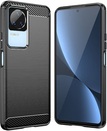 Hurtel Carbon Flexible Back Cover Σιλικόνης Μαύρο (Poco F4 5G)