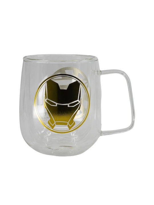 Stor Iron Man Cană Sticlă Transparentă 290ml 1buc