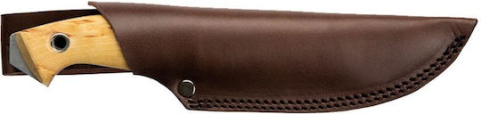 Helle Utvaer 600 Knife Beige in Leather Sheath