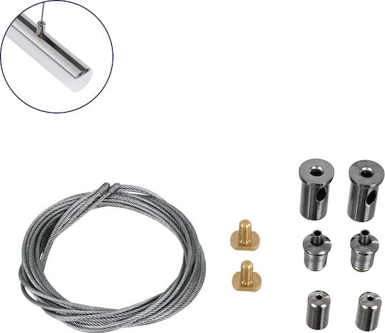 GloboStar Mounting Suspension for Lighting Fixtures made of Aluminum Silver 200pcs 70897