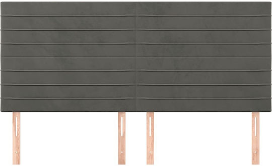 vidaXL Fabric Bed Headboard Dark Gray 160x118cm