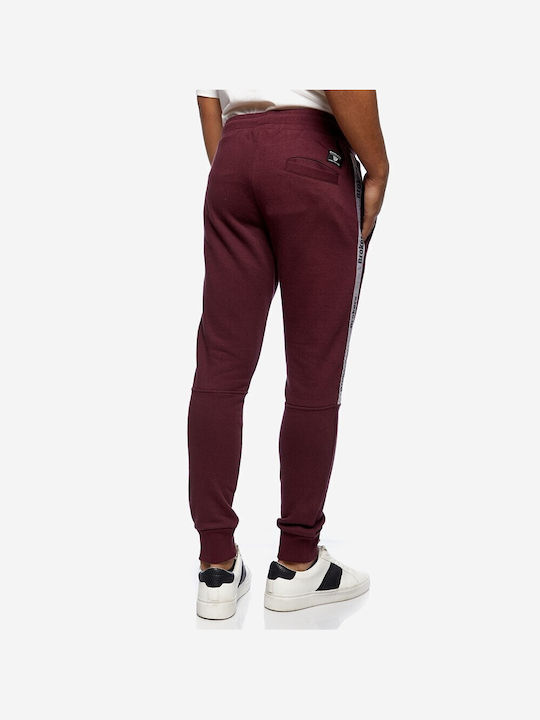 Brokers Jeans Men's Sweatpants with Rubber Burgundy