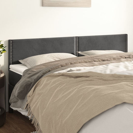 vidaXL Fabric Bed Headboard Dark Gray 100x78cm