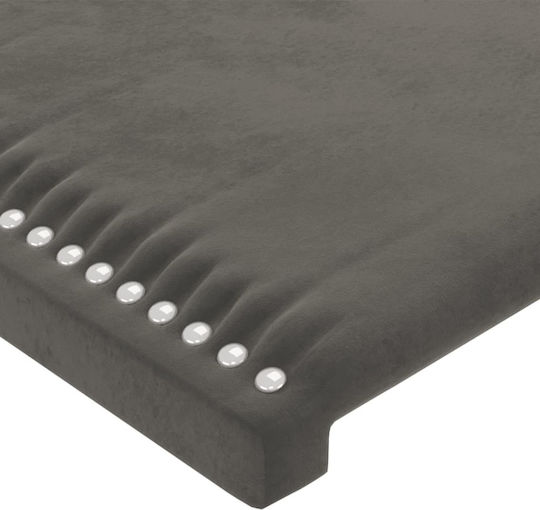 vidaXL Fabric Bed Headboard Dark Gray 100x78cm