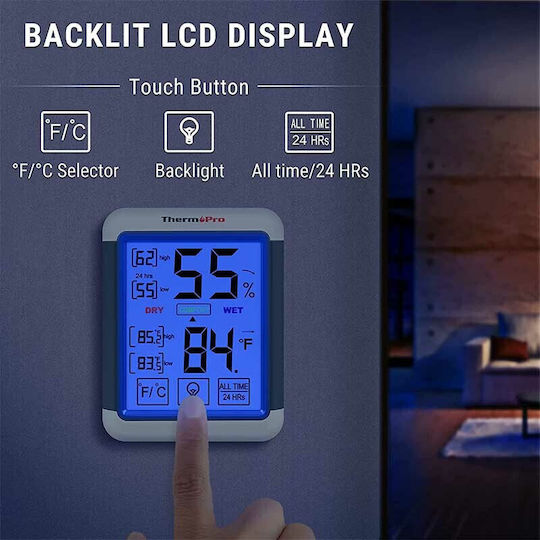 Thermo Pro Touchscreen and Backlight Digital Thermometer & Hygrometer for Indoor Use