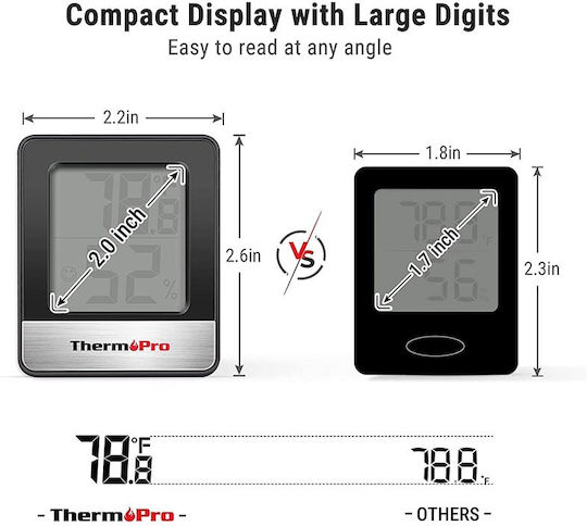 Thermo Pro Indoor Thermometer & Hygrometer Wall Mounted / Tabletop TP-49B