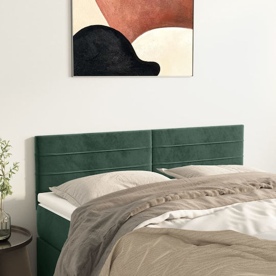 vidaXL Stoff Kopfstütze für Betten Dunkelgrünes 144x78cm
