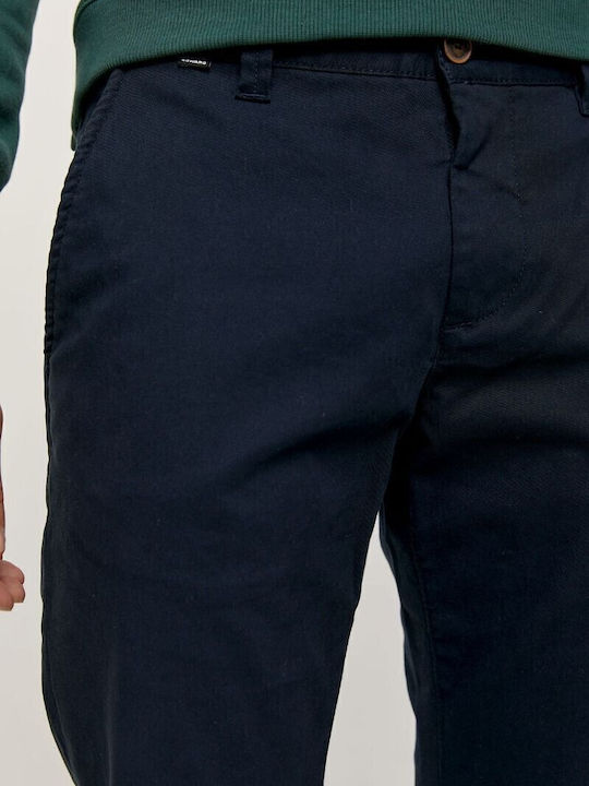 Trousers Chino Elastic Navy Blue