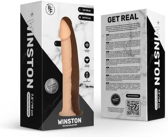 Get Real Winston Electric Realistic Dildo Ρεαλιστικός Δονητής 18cm Flesh