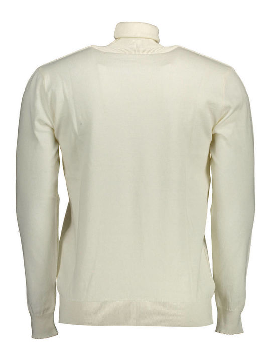 U.S. Polo Assn. Men's Long Sleeve Sweater Turtleneck White