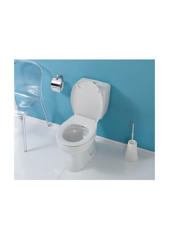 Cerastyle Ova Stehende Toilette Unterer Siphon mit Spülung Weiße