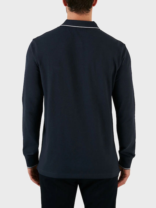 Calvin Klein Bluza pentru bărbați cu mâneci lungi Polo Albastru marin