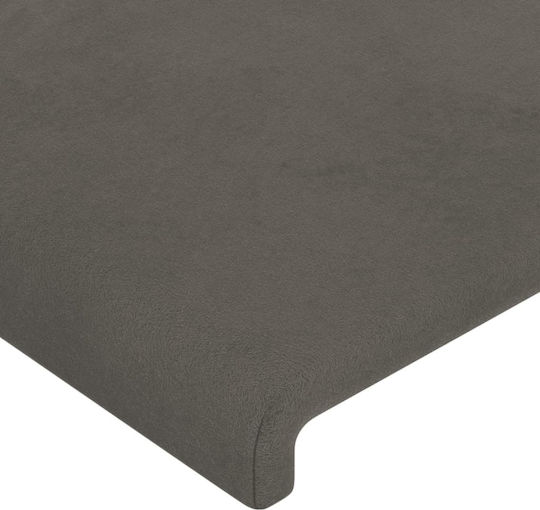 vidaXL Stoff-Kopfstütze für Betten Dunkelgrau 103x88cm