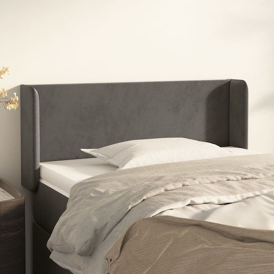 vidaXL Stoff-Kopfstütze für Betten Dunkelgrau 103x88cm