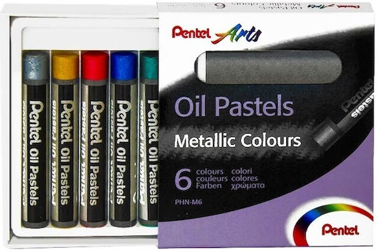 Pentel Oil Pastels Metallic 6colours PHN-M6