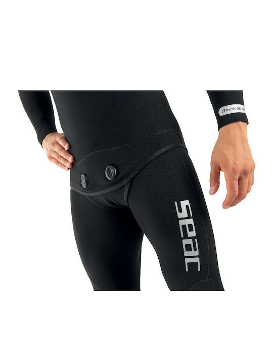 Seac Shark Costum Divizibil De Neopren Cu Veste De Neopren Pentru Aruncător De Suliță Negru 3mm