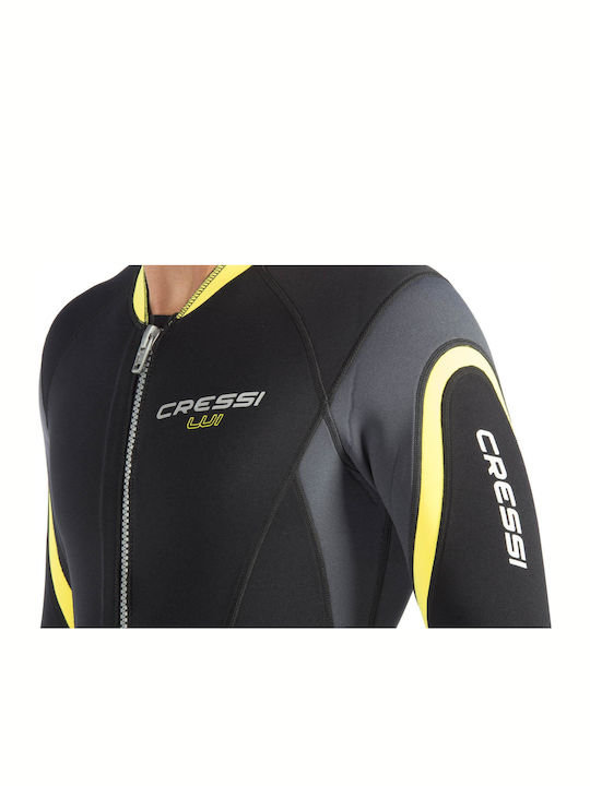 CressiSub Lui Full Wetsuit Double-Lined Shaved With Zip Black 2.5mm