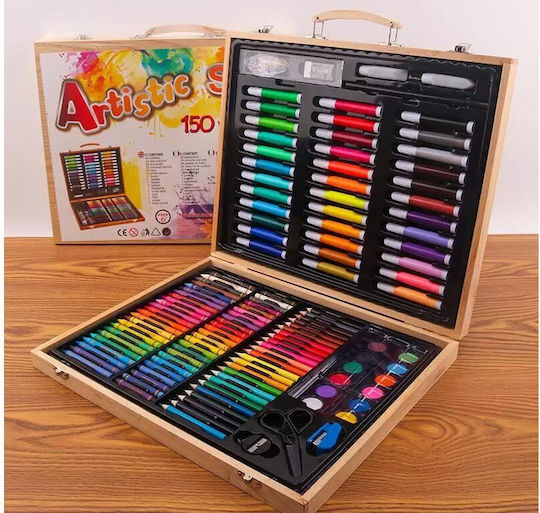 Painting Set in Case Wooden 39.4x32.3cm 150pcs