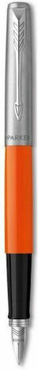 Parker Writing Pen Fine Orange made of Steel with Blue Ink