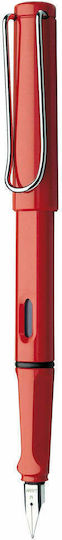 Lamy Safari 016 Stilou Fine Roșu Din Plastic Cu Cerneală Albastră