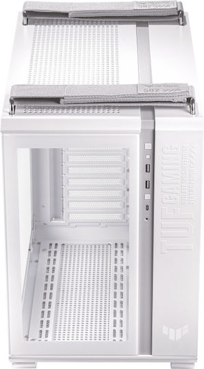 Asus TUF GT502 Gaming Midi Tower Computer Case with Side Window White