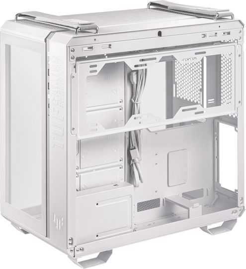 Asus TUF GT502 Gaming Midi Tower Computer Case with Side Window White