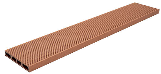Newplan Umzäunung Deck für den Garten Hellbraun aus WPC 360x14x2cm 1Stück Brown