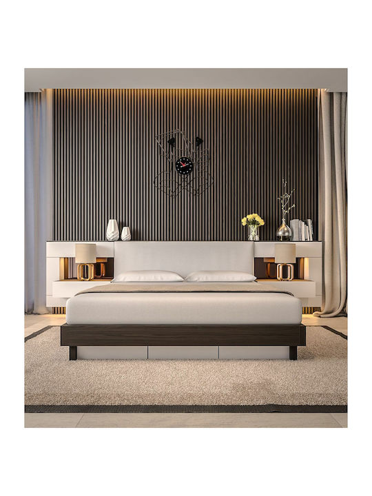 3D Wall Panels From Plastic Screw-On Light Gray With Gray Slats 290x17.65cm