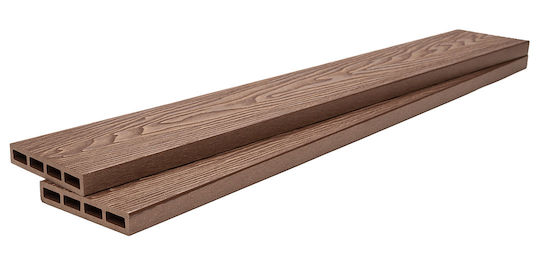 Newplan 90155 Ограда Deck за Градина Тик от WPC (Уеб магазин) 360x120x2бр 1бр