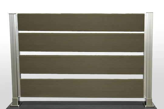 Newplan Deck Περίφραξης Κήπου Γκρι Ανοιχτό από WPC 360x14x2εκ. Γκρι