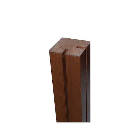 Showood Garden Fencing Supplies Beam for Garden Fence Corner for PP Cascades Made of Wood 120x7x7cm Brown