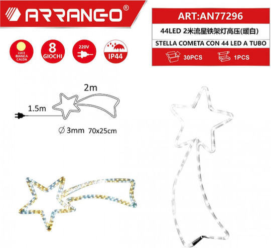 Arrango Stea Suspendată Cu Lumină LED Alb Cald 25 cm Arrango Stea Suspendată Cu Lumină LED Alb Cald 25 cm