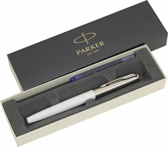 Parker Set Writing Pen Medium White with Blue Ink