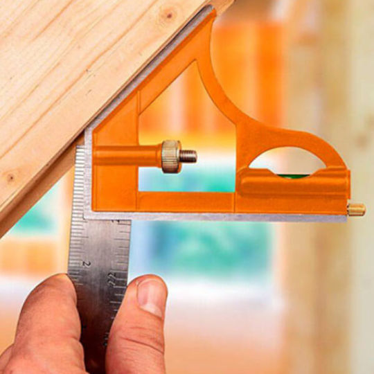 Neo Tools Γωνιόμετρο Μαραγκών Μεταλλικό Μήκους 60εκ. με Αλφάδι