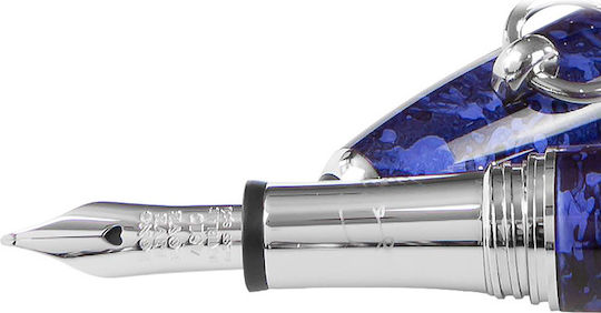 MontBlanc Elizabeth Taylor Πένα Γραφής Medium 0.8mm Μπλε με Μπλε Μελάνι