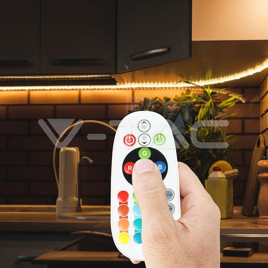 V-TAC Bandă LED 24V RGB Lumină 5m Tip COB cu Telecomandă