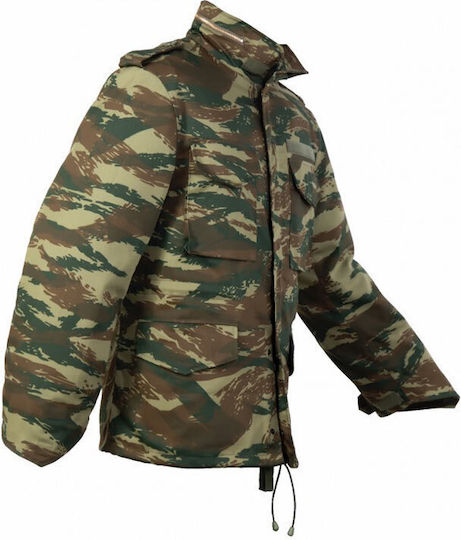 Army Race Μ65 Military Jacket Greek Camouflage Khaki