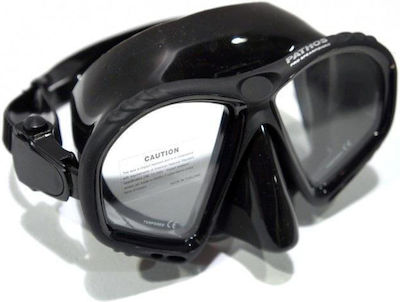 Pathos Silicone Diving Mask Med Black Black