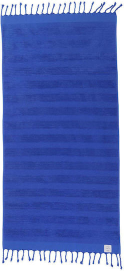 Nef-Nef Homeware Cotton Green Beach Towel with Fringes 160x80cm