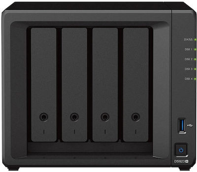 Synology Diskstation DS923+ NAS with 4 Number of Spit for HDD/M.2/SSD and 2 Ethernet Port