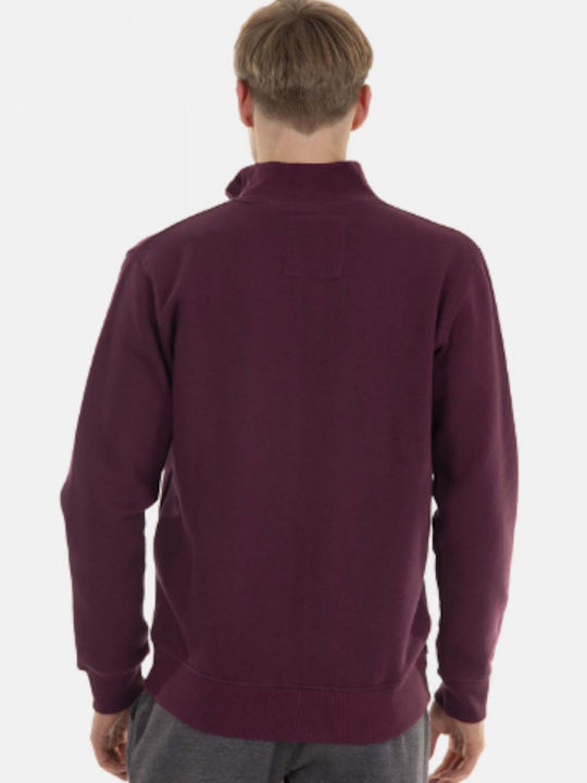 Magnetic North Men's Sweatshirt Jacket with Pockets Burgundy