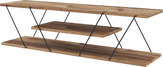 Έπιπλο Τηλεόρασης Tars Φυσικό / Μαύρο Μ120xΠ30xΥ33cm