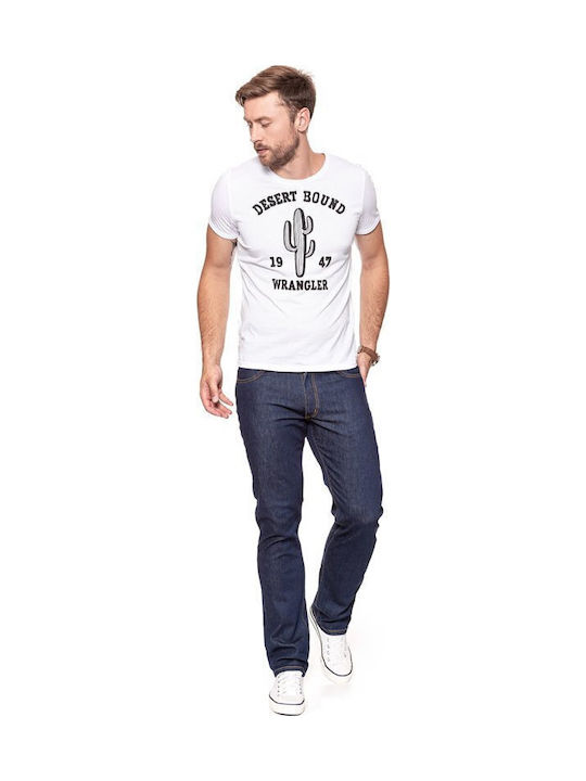 Brooklyn Men's Jeans Pants Elastic with Regular Straight Fit Blue