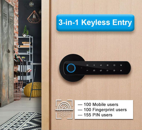 Secukey Electronic Lock in color Black with Connectivity Bluetooth