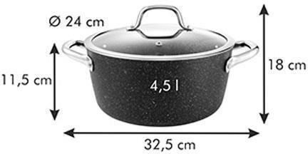 Tescoma President Stone Tiefer Topf aus Aluminium 4.5Es / 24cm