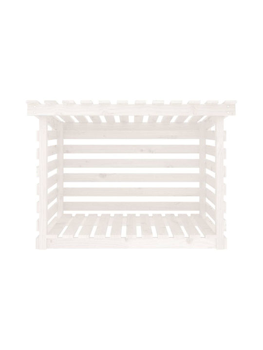 vidaXL Hölzernes Box Holzlagerung 108x73x79cm Weiß