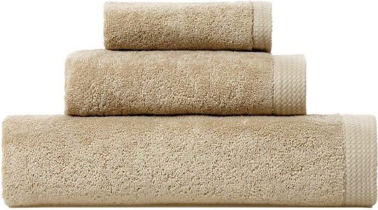 Cryspo Trio Handtuch Premium 30x50cm Beige Gewicht 600gr/m²